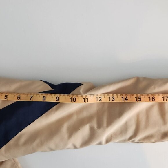 Vintage Down Jacket Blue and Tan Chevron Women's Size Small - Picture 10 of 14